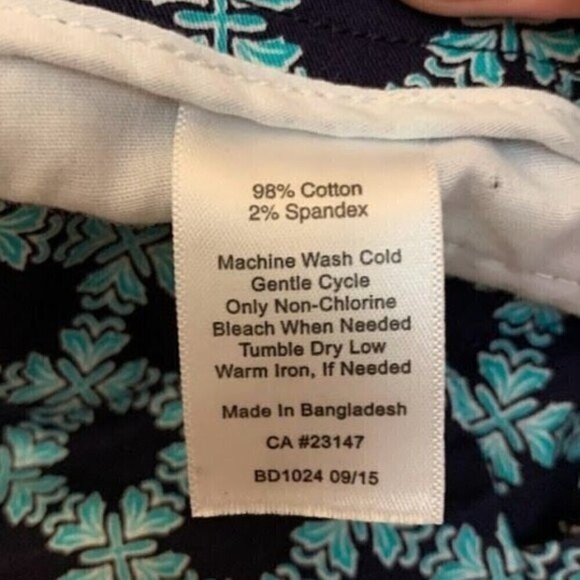 Talbots Petite Geometric Print Casual Summer Bermuda Shorts - Picture 8 of 8